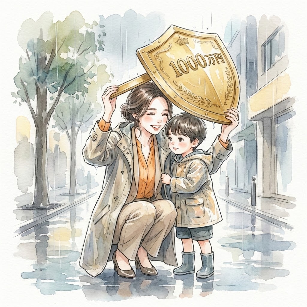 1000万円の盾で子供を守るメイメイ