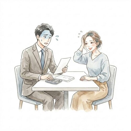 冷や汗FPさんとメイメイ