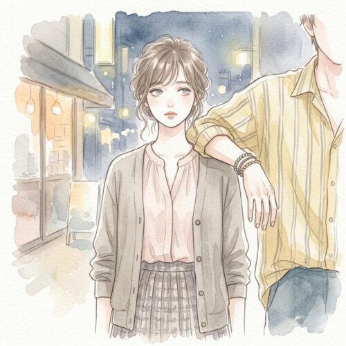 馴れ馴れしい男性にドン引きするOL
