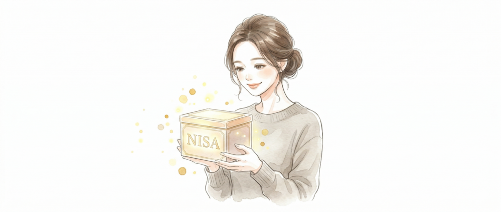 特定口座から非課税で社会保険料も上がらないNISAの箱へ資産を移すイメージ