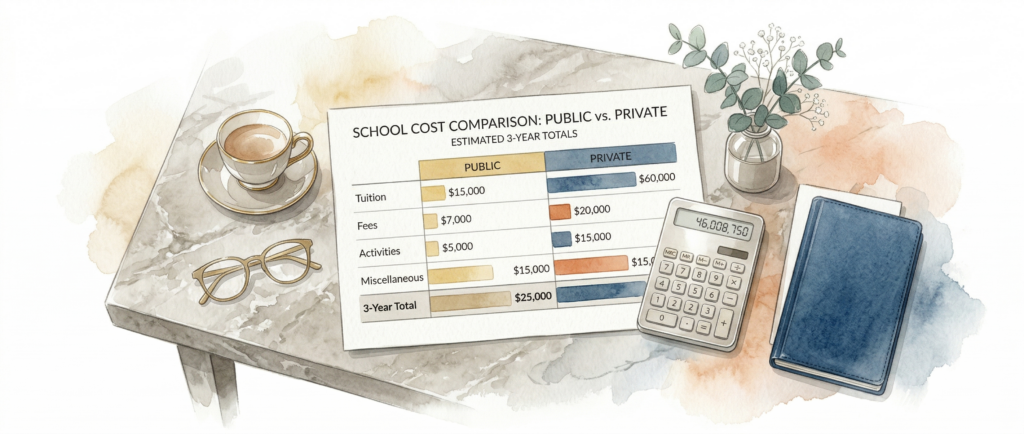 2026年高校無償化を踏まえた公立と私立高校の費用比較を検討する