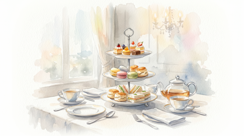 ママ友と新学期にカフェするイラスト