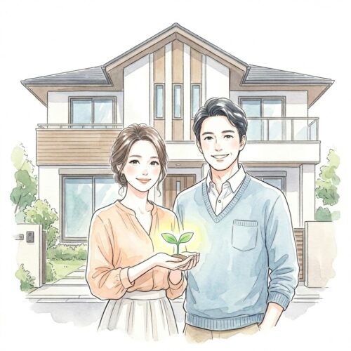 住み替えの大きな出費を前に、自分の固有資産（盾）を証券口座で守り抜いたワーママのイメージ