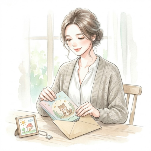 絵本が、未来の資産に変わっていくイメージ