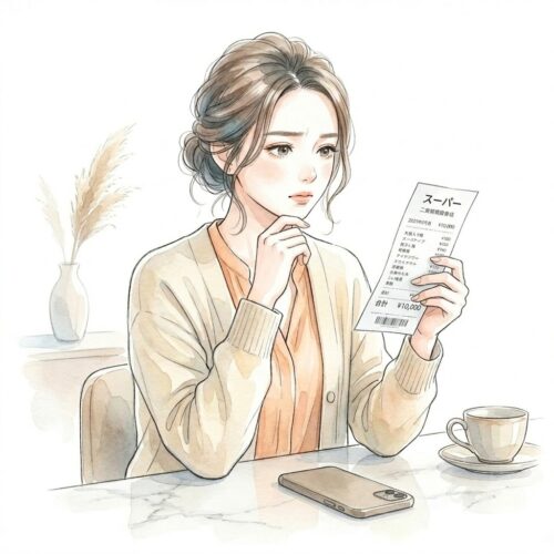 見積書と領収書を見比べながら違和感に気づくアラフォーママ