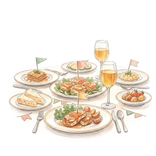 お祝いやご褒美の日を彩るあたたかいファミリーディナーの食卓風景